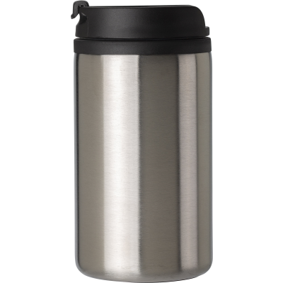 STAINLESS STEEL METAL DOUBLE WALLED MUG (300ML) in Silver