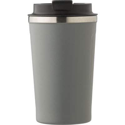 STAINLESS STEEL METAL DOUBLE WALLED MUG (380ML) in Grey
