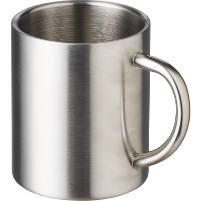STAINLESS STEEL METAL MUG (300ML) in Silver