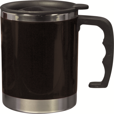 STAINLESS STEEL METAL MUG (400ML) in Black