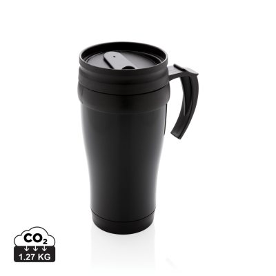 STAINLESS STEEL METAL MUG in Black