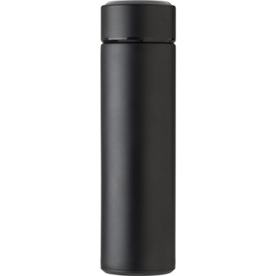 STAINLESS STEEL METAL THERMOS BOTTLE (450 ML) with LED Display in Black