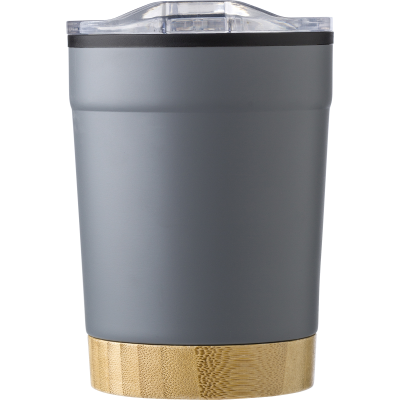 STAINLESS STEEL METAL TRAVEL MUG (300ML) in Grey