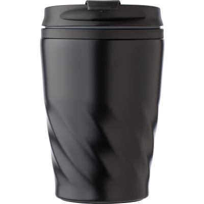 STAINLESS STEEL METAL TRAVEL MUG (325ML) in Black