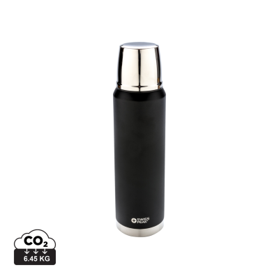 SWISS PEAK ELITE 1L COPPER VACUUM FLASK in Black