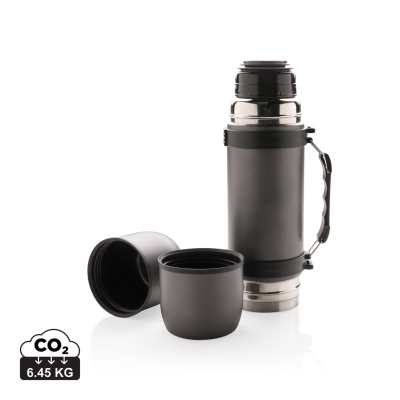 SWISS PEAK VACUUM FLASK with 2 Cups in Grey
