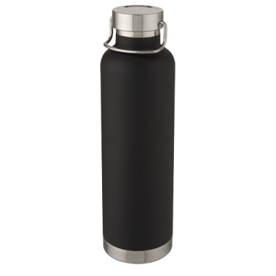 THOR 1 L COPPER VACUUM THERMAL INSULATED WATER BOTTLE in Solid Black