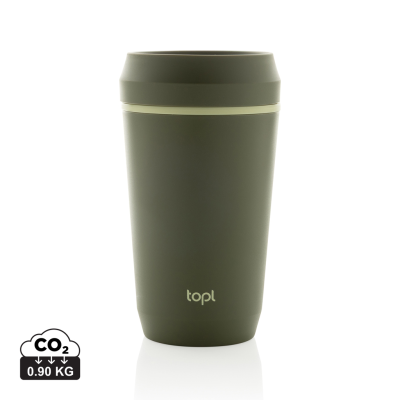 TOPL RECYCLED PLASTIC TO GO TUMBLER PATENTED 360 LID 354ML in Green