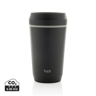 TOPL RECYCLED PLASTIC TO GO TUMBLER PATENTED 360 LID 354ML in Grey