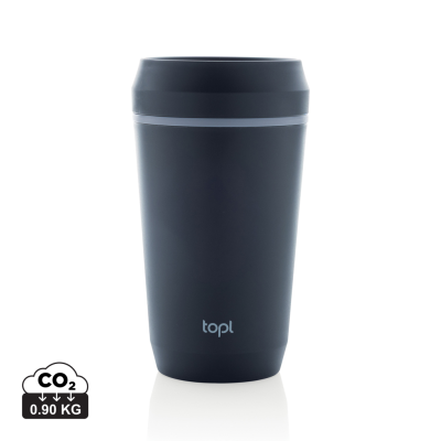 TOPL RECYCLED PLASTIC TO GO TUMBLER PATENTED 360 LID 354ML in Navy