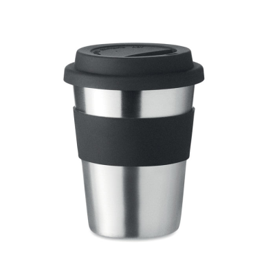 TUMBLER STAINLESS STEEL METAL 350ML in Black