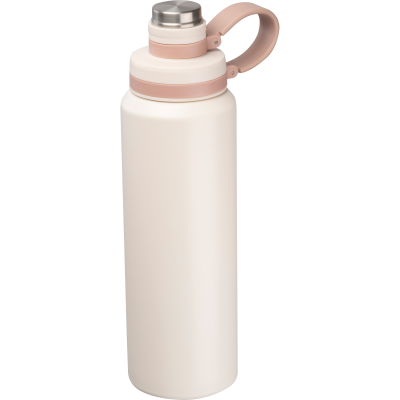 VACUUM STAINLESS STEEL METAL DRINK BOTTLE, 800ML in Beige  - PROMOTIONAL CORPORATE GIFT