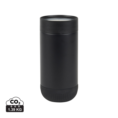 VINGA ERIE RCS RECYCLED SS PUSH MUG 350 ML in Black, Black