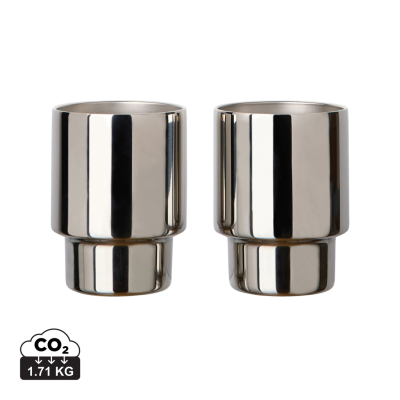 VINGA NAGANO RCS RECYCLED SS MUG SET, SET OF 2 in Reflecting