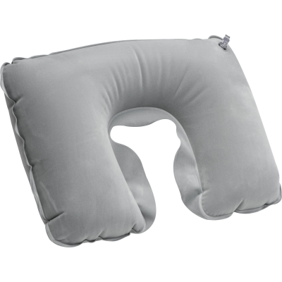 INFLATABLE SOFT TRAVEL PILLOW in Silvergrey 