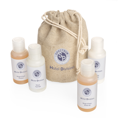 WEEKEND TRAVEL TOILETRY SET in a Hemp Bag