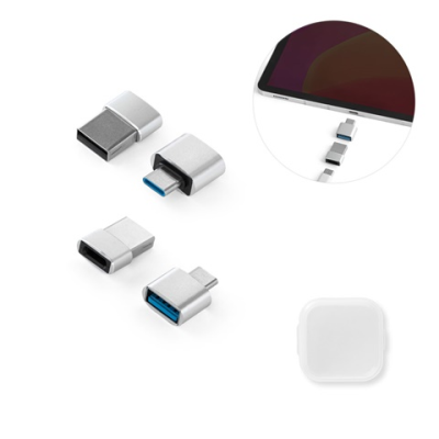 MINSKY SET OF 2 ALUMINIUM METAL USB-A  &  USB-C ADAPTERS