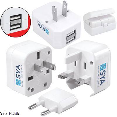 WORLDWIDE TRAVEL ADAPTOR - 5-IN-1 with Usb