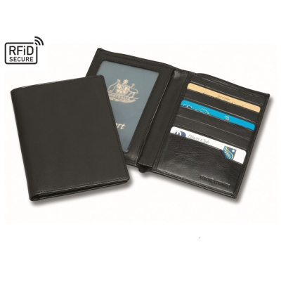SANDRINGHAM NAPPA LEATHER DELUXE RFID PASSPORT WALLET