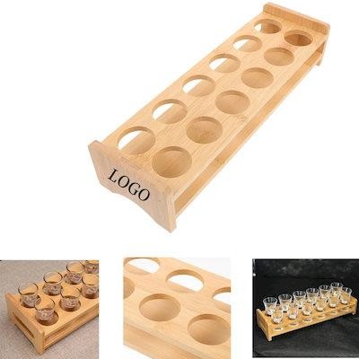 12-GLASS BEER SHOT GLASSES TRAY STORAGE HOLDER
