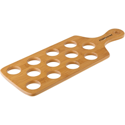 BAMBOO SHOT PADDLE - TO HOLD 12 SHOTS