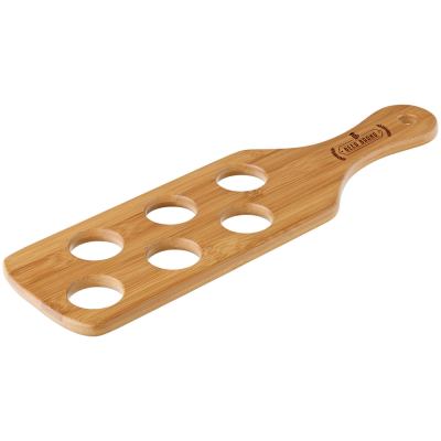 BAMBOO SHOT PADDLE - TO HOLD 6 SHOTS
