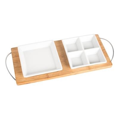 BAMBOO TRAY with 2 Plates -getxo