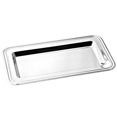 RECTANGULAR METAL TRAY in Silver