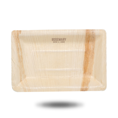RECTANGULAR PALM LEAF TRAY (15X25CM)