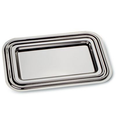RECTANGULAR SILVER CHROME PLATED TRAY