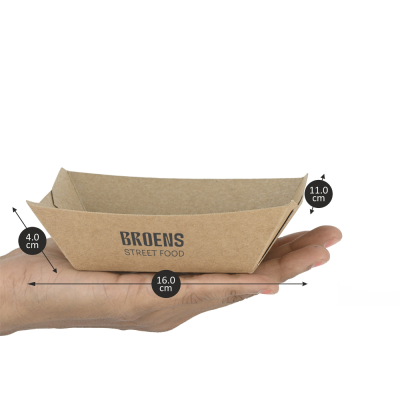 SMALL KRAFT BOAT SHAPE FOOD TRAY