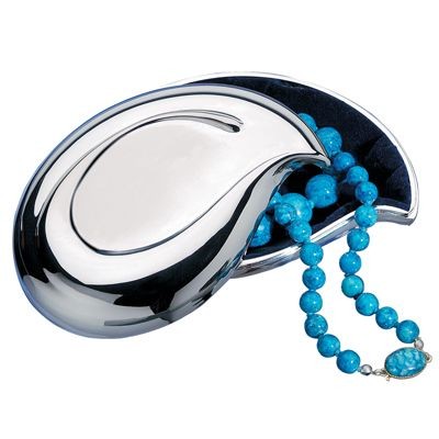 PETAL METAL TRINKET BOX in Silver