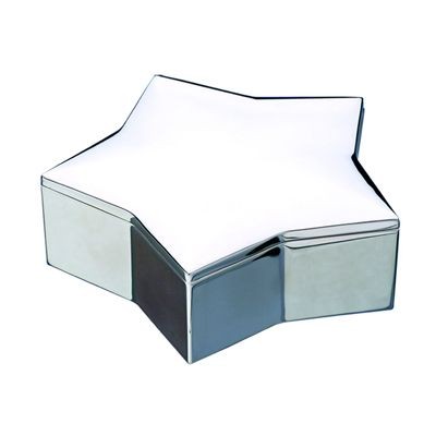 STAR METAL TRINKET BOX in Silver
