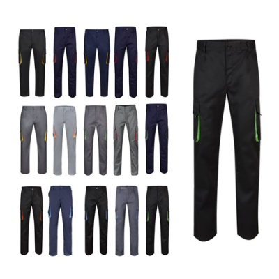VL HYPNOS TWO-TONE MULTI-POCKET TWILL TROUSERS