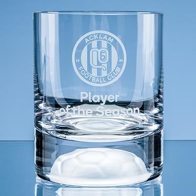 10OZ HANDMADE FOOTBALL BASE WHISKY TUMBLER