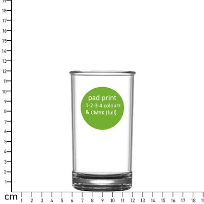 227ML (7OZ SERVE) SHATTERPROOF HIGHBALL PRINTABLE FOR EVENTS AND PRODUCT PROMOTION