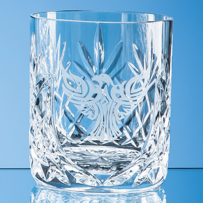 400ML GLENCOE LEAD CRYSTAL PANEL WHISKY TUMBLER