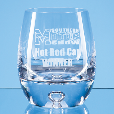 420ML HANDMADE BUBBLE BASE BARREL WHISKY TUMBLER