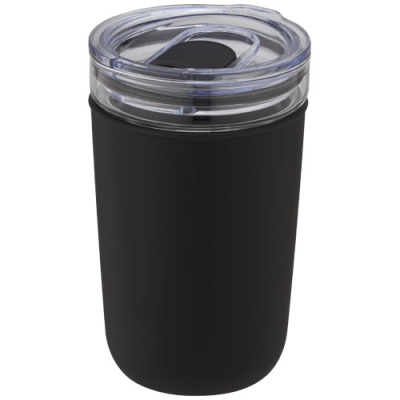 BELLO 420 ML GLASS TUMBLER with Recycled Plastic Outer Wall in Solid Black