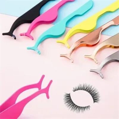 STAINLESS STEEL METAL FALSE EYELASH TWEEZERS