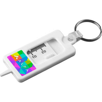 RECYCLED TYRE TREAD GAUGE KEYRING