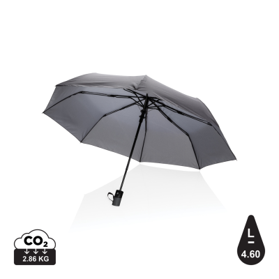 21 INCH IMPACT AWARE™ RPET 190T MINI AUTO OPEN UMBRELLA in Anthracite