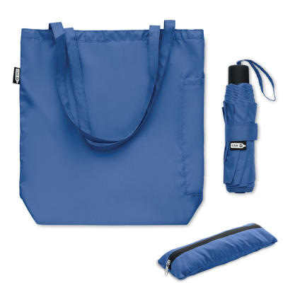 21 INCH RPET UMBRELLA SET in Blue