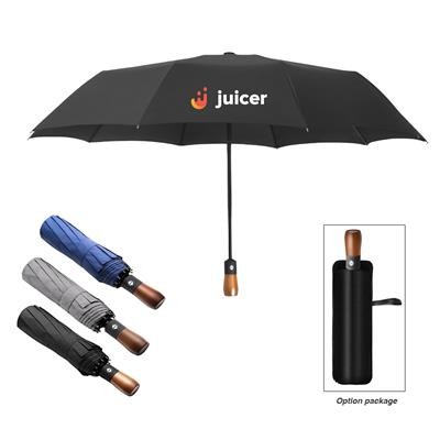42 INCH WOOD-HANDLED AUTO-OPEN UMBRELLA