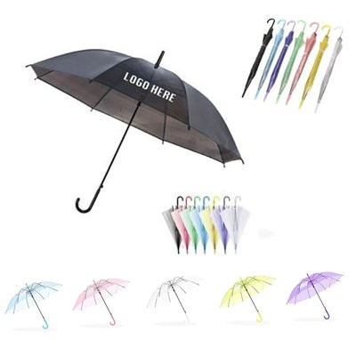 CLEAR TRANSPARENT ADVERTISING UMBRELLA