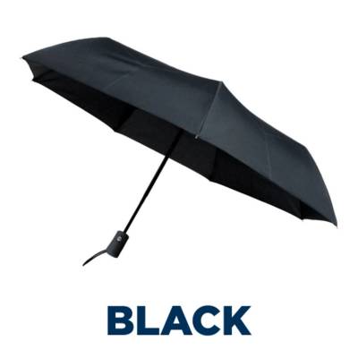 FALCONETTI® FOLDING TELESCOPIC UMBRELLA in Black
