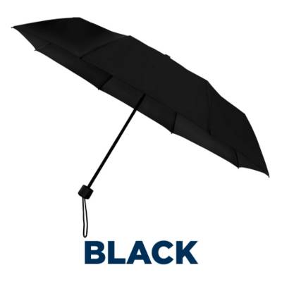 FALCONETTI® FOLDING TELESCOPIC UMBRELLA in Black