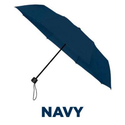 FALCONETTI® FOLDING TELESCOPIC UMBRELLA in Navy Blue