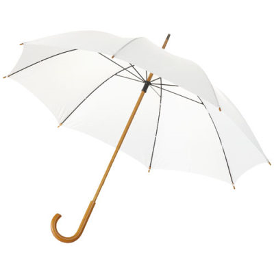 JOVA 23 INCH UMBRELLA with Wood Shaft & Handle in White