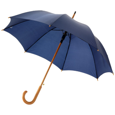 KYLE 23 INCH AUTO OPEN UMBRELLA WOOD SHAFT AND HANDLE in Navy